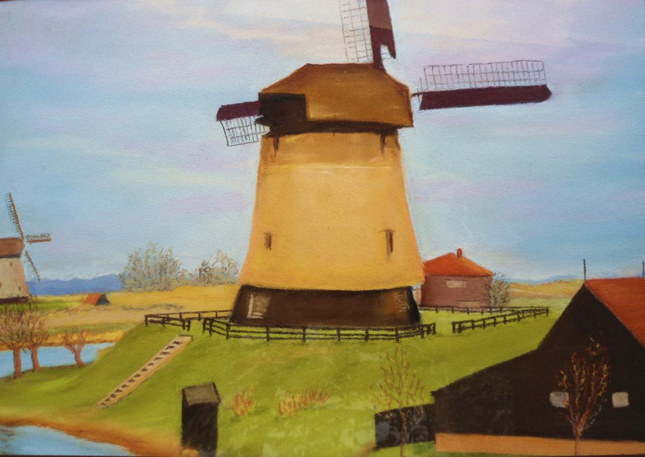 moulin hollandais   (pastel 24x32)