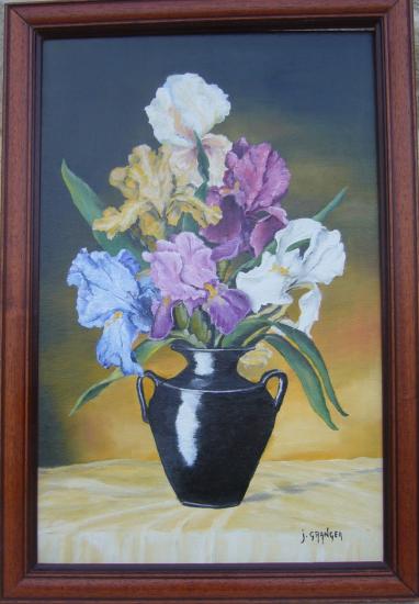 Iris en vase