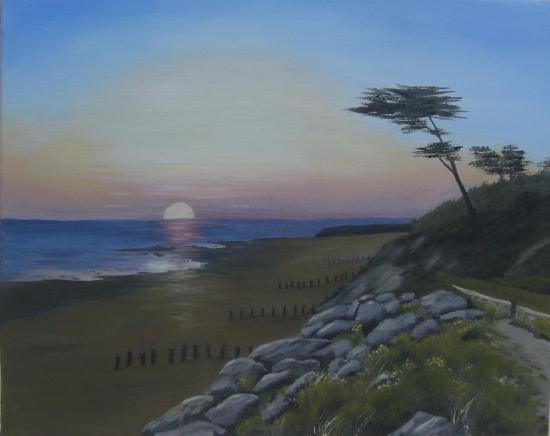 coucher de soleil sur l'Ecuissière